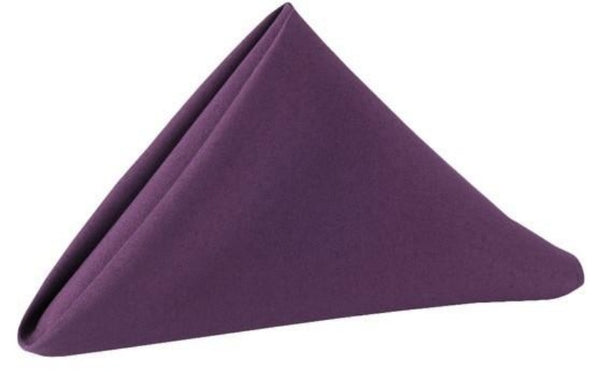 Polyester Purple Napkins 10 Pack
