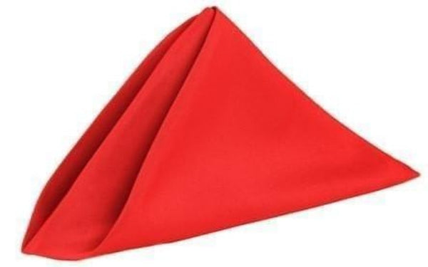 Polyester Cherry Red Napkins 10 Pack
