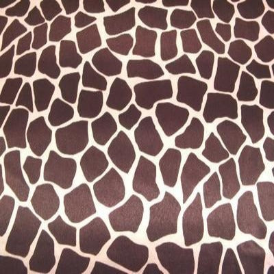 White and Chocolate Giraffe Rectangular Lamour Linen (Multiple Sizes)