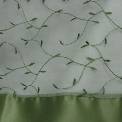 Vine Green Square Silk Linen (Multiple Sizes)